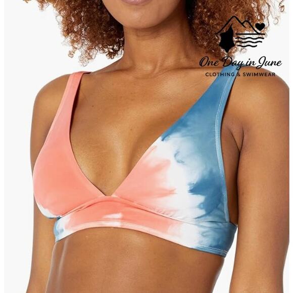 Skye Isabella Tie Dye Lace Up Back Bikini Top Size S - Picture 1 of 6